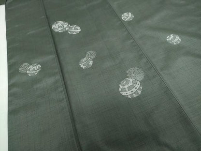 平和屋着物●訪問着　紬地　手毬文　正絹　逸品　DABF1321ud