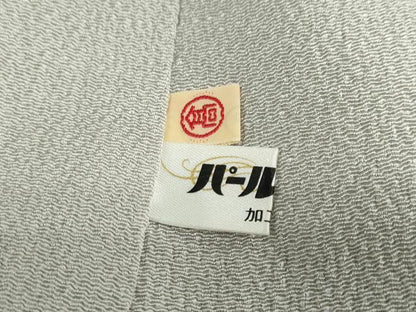 平和屋着物●訪問着　枝花文　鬼しぼ縮緬　高島屋扱い　正絹　逸品　DABF1322ud