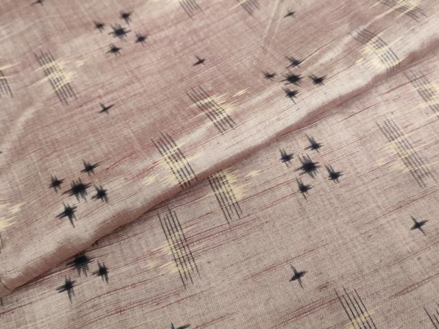 平和屋着物●本場琉球絣　琉球絣文様　正絹　逸品　DABF1330ud