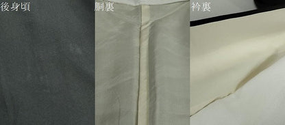平和屋着物●本加賀友禅作家　浅野冨治男　黒留袖　流水草花文　正絹　逸品　DABF1332ud