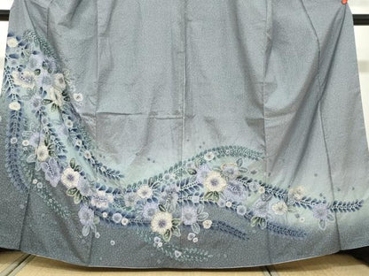 平和屋着物●本場大島紬　訪問着　絞り　辻が花　暈し染め　さが美扱い　正絹　逸品　DABF1334ud