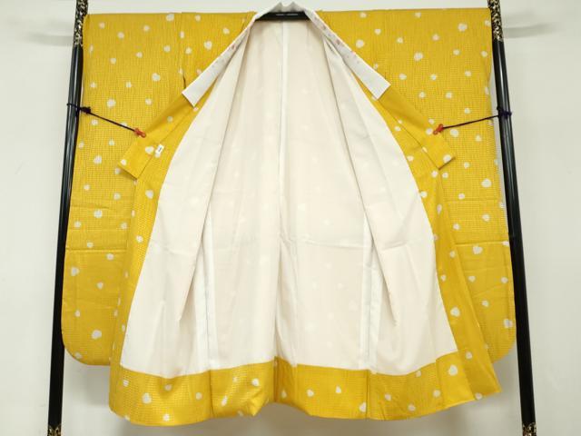 平和屋着物●振袖用長襦袢 袷 ハート 半衿刺繍 正絹 逸品 DABF1339ud