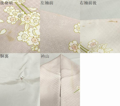 平和屋着物●訪問着　枝垂れ桜文　正絹　逸品　DABF1340ud