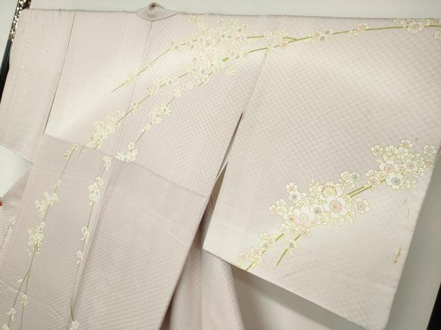 平和屋着物●訪問着　枝垂れ桜文　正絹　逸品　DABF1340ud