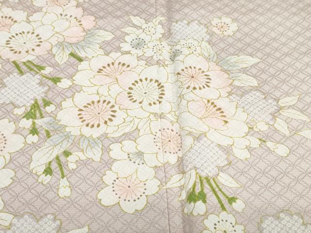 平和屋着物●訪問着　枝垂れ桜文　正絹　逸品　DABF1340ud
