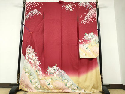 平和屋着物●豪華振袖　辻が花　暈し染め　正絹　逸品　DABF1341ud