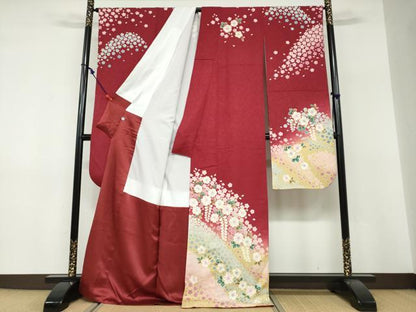 平和屋着物●豪華振袖　辻が花　暈し染め　正絹　逸品　DABF1341ud
