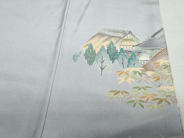 平和屋着物●十日町友禅作家　林静穂　訪問着　人物風景文　暈し染め　正絹　逸品　未使用　DABF1342ud