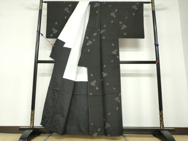 平和屋着物●本場大島紬　7マルキ　地空き　貝合わせ草花文　証明書付き　高橋一郎絹織物謹製　正絹　逸品　未使用　DABF1345ud