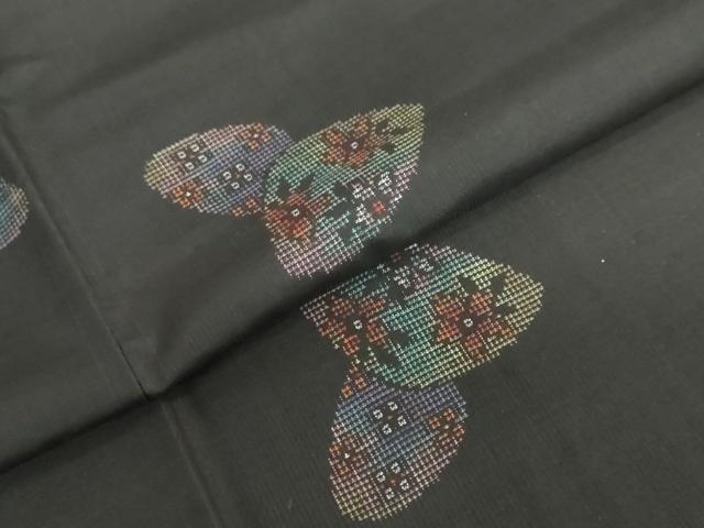平和屋着物●本場大島紬　7マルキ　地空き　貝合わせ草花文　証明書付き　高橋一郎絹織物謹製　正絹　逸品　未使用　DABF1345ud
