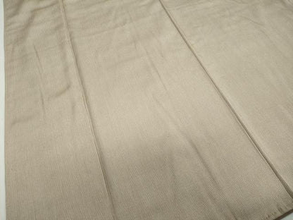 平和屋着物●江戸小紋　浅野栄一　万筋　樺茶色×白橡色　正絹　逸品　DABF1346ud