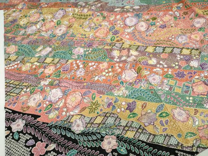 平和屋着物●豪華振袖　辻が花　金彩　正絹　逸品　DABF1351ud