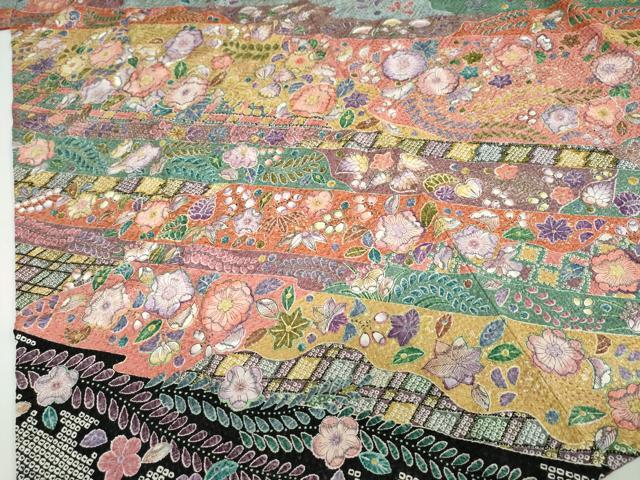 平和屋着物●豪華振袖　辻が花　金彩　正絹　逸品　DABF1351ud