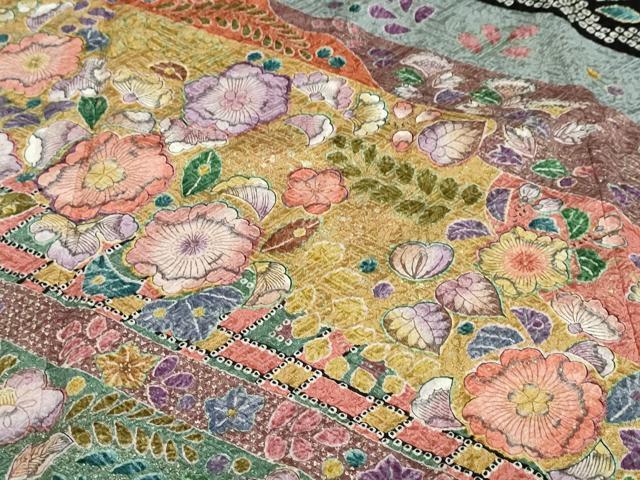 平和屋着物●豪華振袖　辻が花　金彩　正絹　逸品　DABF1351ud
