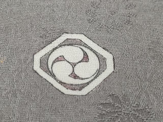 平和屋着物●ファッションデザイナー 花井幸子　色留袖　刺繍　流水渡橋草花文　金彩　正絹　逸品　DABF1353ud