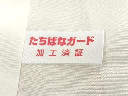 平和屋着物●上質な小紋　草花文　正絹　逸品　未使用　DABF1357ud