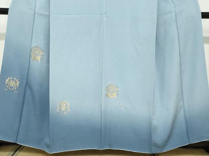 平和屋着物●訪問着　寿光織　誕生の樹　暈し染め　金糸　反端付き　正絹　逸品　DABF1359ud