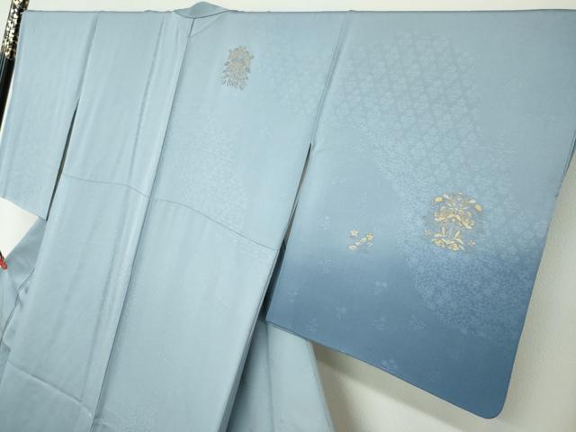 平和屋着物●訪問着　寿光織　誕生の樹　暈し染め　金糸　反端付き　正絹　逸品　DABF1359ud
