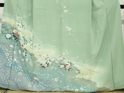 平和屋着物●訪問着　枝花文　金彩　正絹　逸品　DABF1361ud