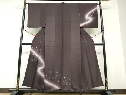 平和屋着物●訪問着 星座 暈し染め 銀彩 正絹 逸品 DABF1362ud