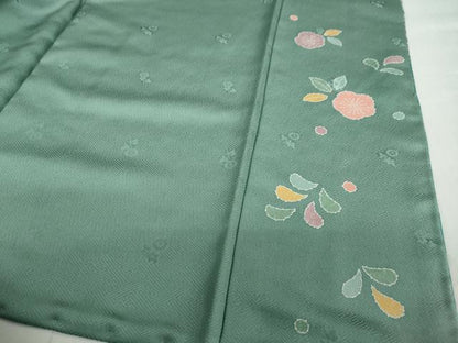 平和屋着物●訪問着 流水鴛鴦草花文 金彩 正絹 逸品 DABF1364ud