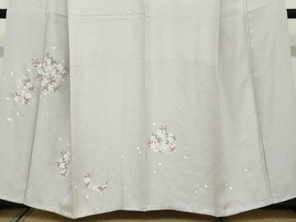 平和屋着物●訪問着　舞桜文　正絹　逸品　DABF1366ud