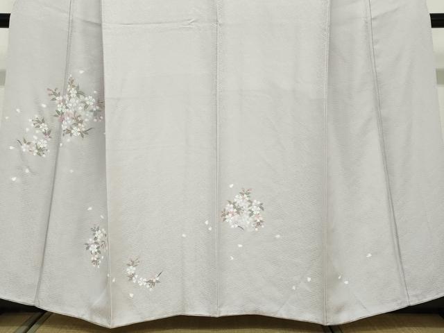 平和屋着物●訪問着　舞桜文　正絹　逸品　DABF1366ud