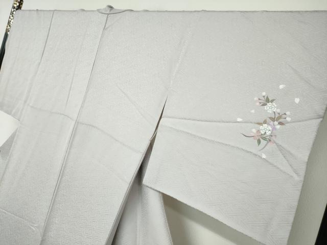 平和屋着物●訪問着　舞桜文　正絹　逸品　DABF1366ud