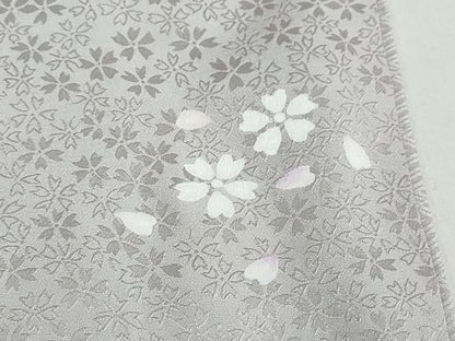 平和屋着物●訪問着　舞桜文　正絹　逸品　DABF1366ud