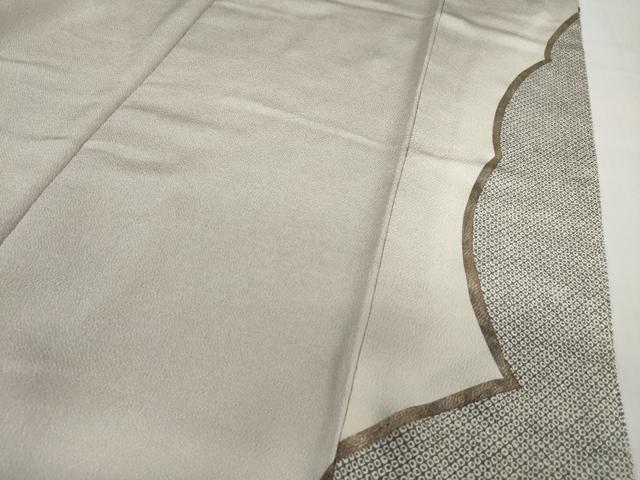 平和屋着物●訪問着　鹿の子雪輪文　鬼しぼ縮緬　正絹　逸品　DABF1374ud