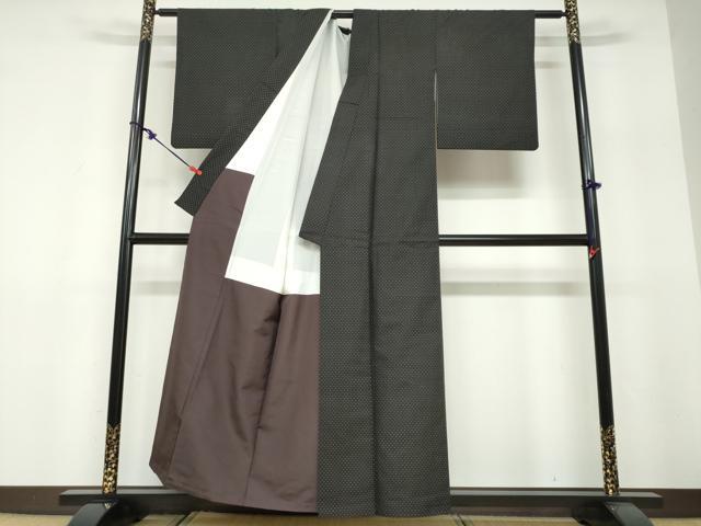 平和屋着物●本場大島紬　蚊絣　正絹　逸品　DABF1375ud