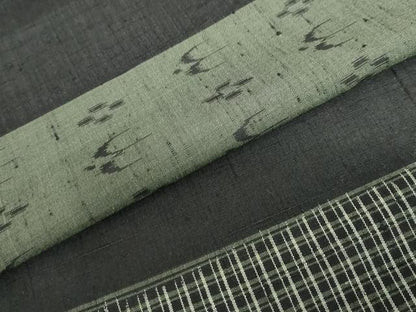 平和屋着物●上質な紬　絣文様　正絹　逸品　DABF1378ud
