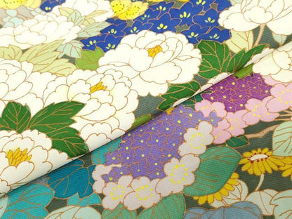 平和屋着物●豪華色留袖 草花文 正絹 逸品 DABF1383ud