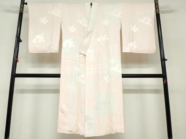 平和屋着物●長襦袢 袷 舞椿地紋 暈し染め 正絹 逸品 DABF1384ud