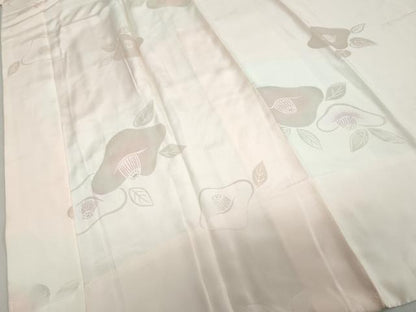 平和屋着物●長襦袢 袷 舞椿地紋 暈し染め 正絹 逸品 DABF1384ud