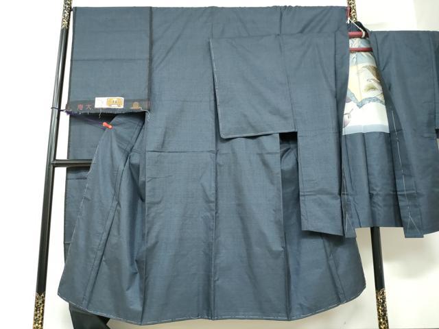 平和屋着物●男性　本場大島紬　アンサンブル　長羽織　100亀甲　総詰め　証紙付き　水間イツエ作　正絹　逸品　未使用　DABF1387ud