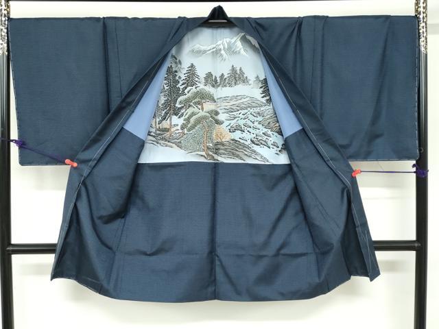 平和屋着物●男性 本場大島紬 アンサンブル 長羽織 長襦袢（袷）セット 100亀甲 総詰め キングサイズ 正絹 逸品 未使用 DABF1389ud