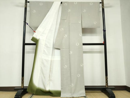 平和屋着物●上質な小紋 成物 蛍暈し 正絹 逸品 DABF1390ud
