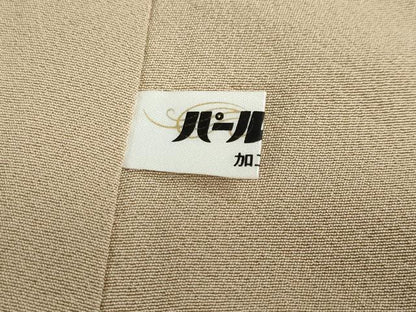 平和屋着物●中国三大刺繍 スワトウ刺繍 汕頭刺繍 総刺繍 小紋 切嵌洋花文 カラー胴裏：空五倍子色 正絹 逸品 DABF1392ud