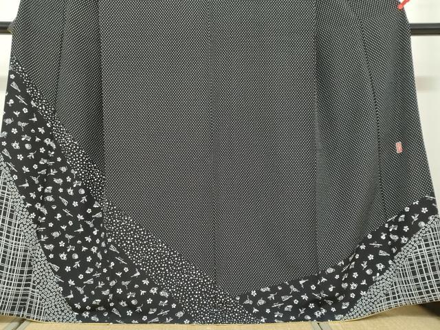 平和屋着物●訪問着 作家物 器物花文 黒地 正絹 逸品 DABF1394ud