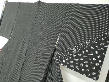 平和屋着物●訪問着 作家物 器物花文 黒地 正絹 逸品 DABF1394ud