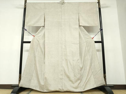 平和屋着物●上質な紬　変わり縞　正絹　逸品　DABF1399ud