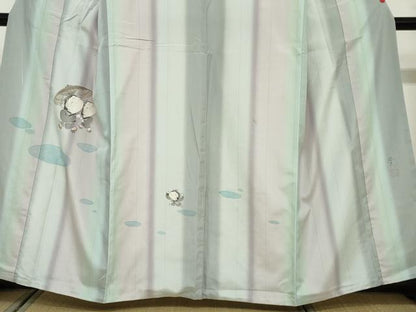 平和屋着物●日本画家　水嶋征夫　本場染大島紬　訪問着　童子遊び　正絹　逸品　DABF1403ud