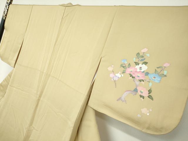 平和屋着物●本加賀友禅作家　岡本幸治　訪問着　草花文　高島屋扱い　正絹　逸品　DABF1405ud