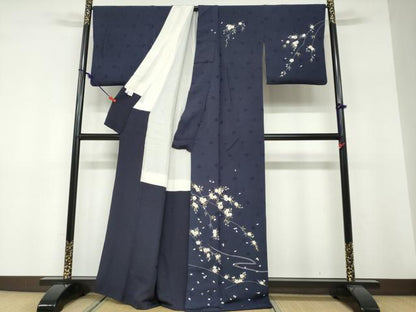 平和屋着物●訪問着　枝垂れ桜文　正絹　逸品　DABF1409ud