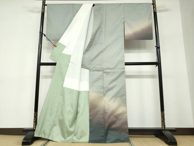 平和屋着物●本場大島紬　訪問着　霞文　証紙付き　武島織物謹製　正絹　逸品　DABF1414ud