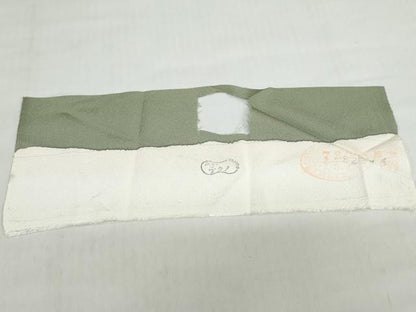 平和屋着物●上質な色無地 作家物 麹塵色 反端付き 正絹 逸品 未使用 DABF1417ud