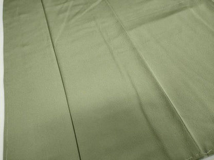 平和屋着物●上質な色無地 作家物 麹塵色 反端付き 正絹 逸品 未使用 DABF1417ud