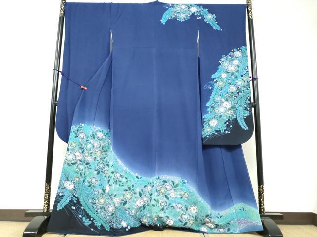 平和屋着物●豪華振袖 辻が花 暈し染め 金彩 正絹 逸品 DABF1422ud