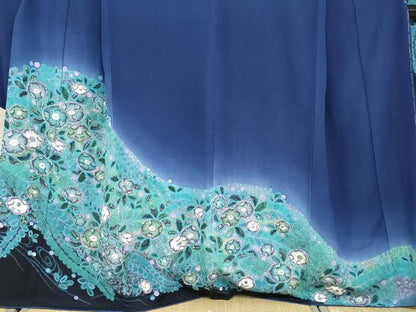 平和屋着物●豪華振袖 辻が花 暈し染め 金彩 正絹 逸品 DABF1422ud